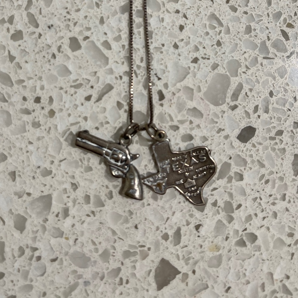 Texas & Gun Charm Necklace